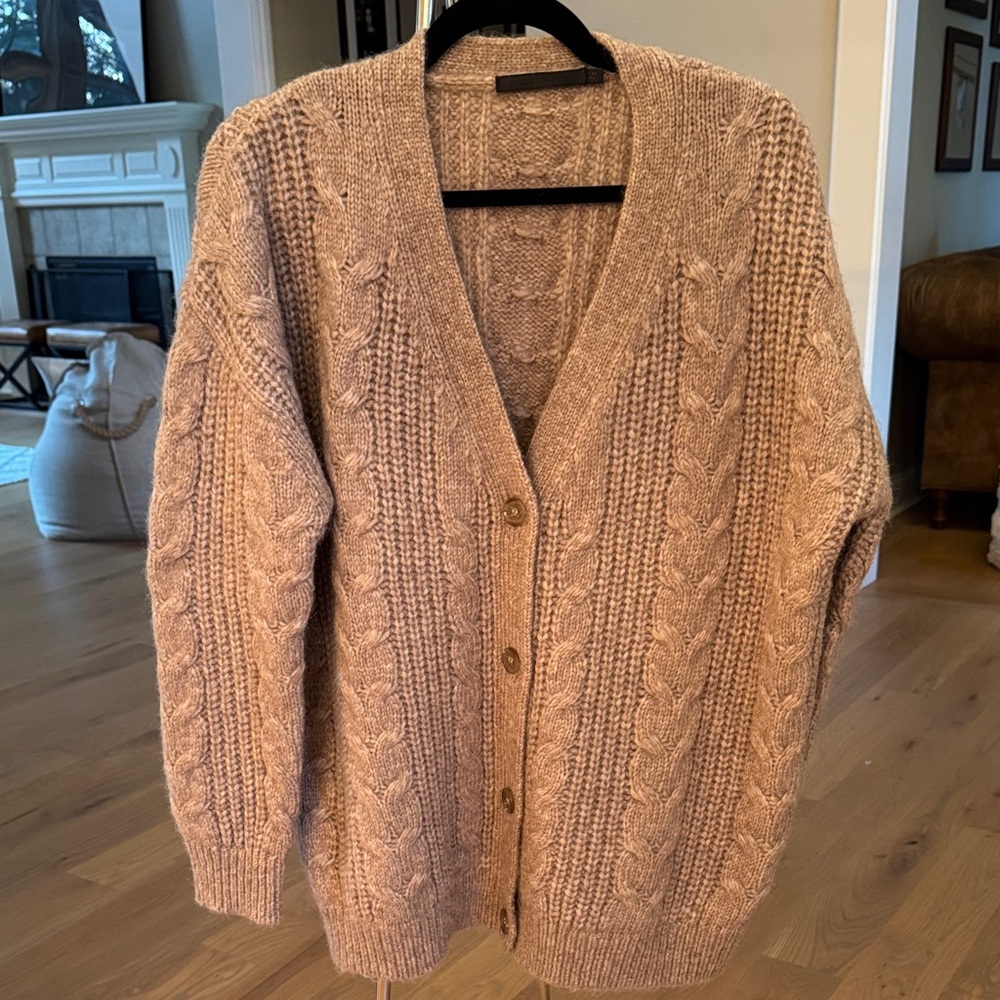 Jenni Kayne Chunky Knit Cardigan - Tan